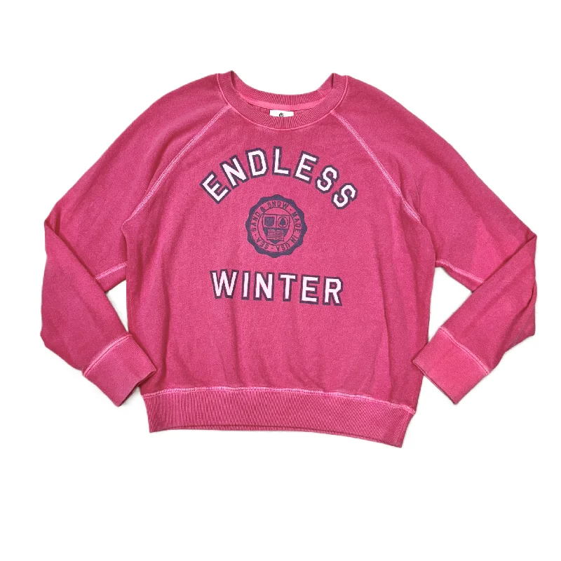 Sweatshirt Crewneck By Sundry In Pink, Size: S