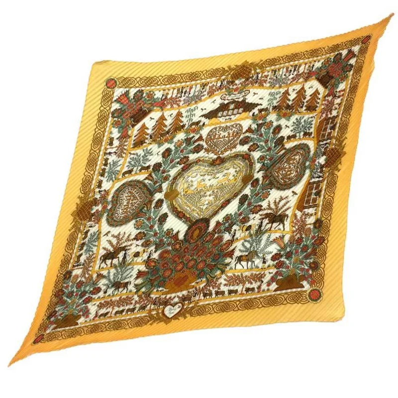 Hermes  yellow Silk Scarf (Pre-Owned)