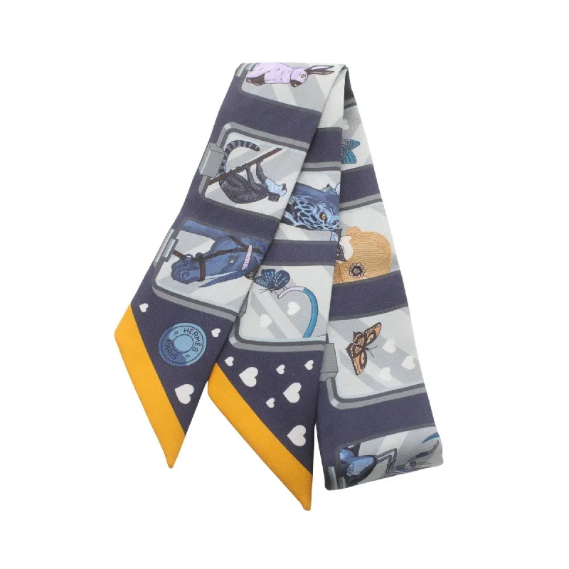 Hermes  Navy Silk Scarf (Pre-Owned)