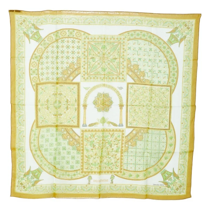 Hermes  yellow Silk Scarf (Pre-Owned)