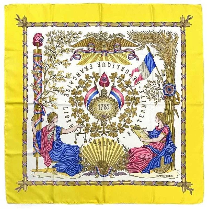 Hermes  yellow Silk Scarf (Pre-Owned)