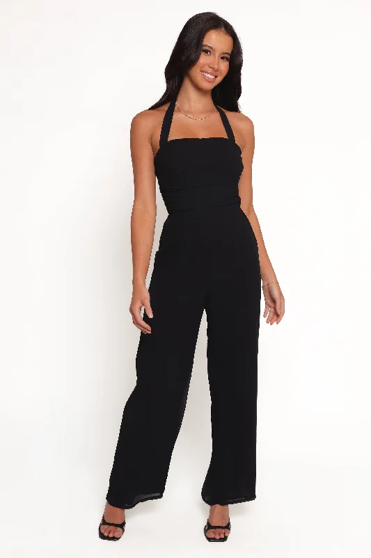 Amhran Halter Jumpsuit - Black