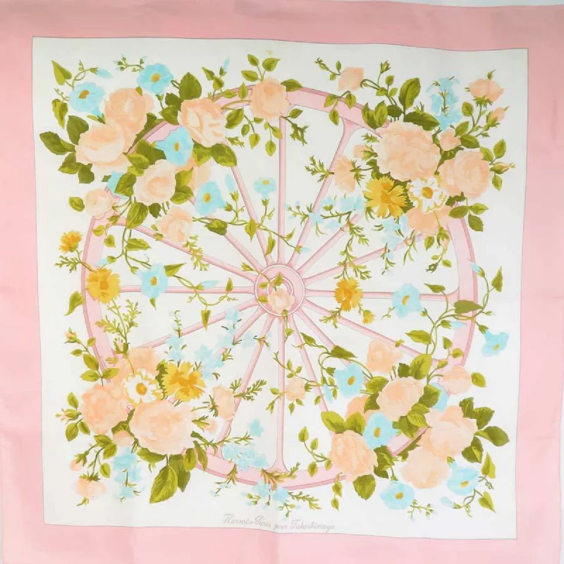 Hermes  pink Silk Scarf (Pre-Owned)