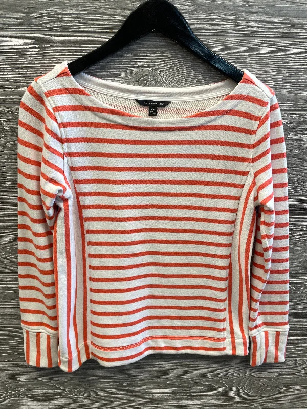 Sweatshirt Crewneck By Banana Republic In Striped, Size: Xs