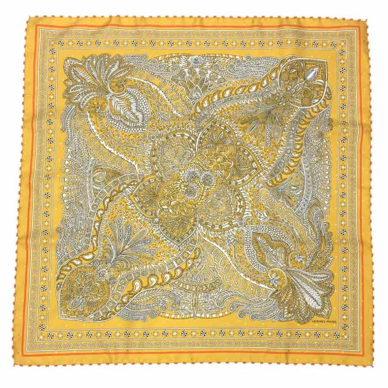 Hermes  yellow Silk Scarf (Pre-Owned)