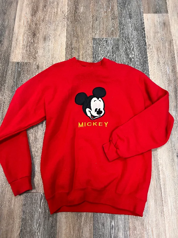 Athletic Sweatshirt Crewneck By Disney Store In Red, Size: L