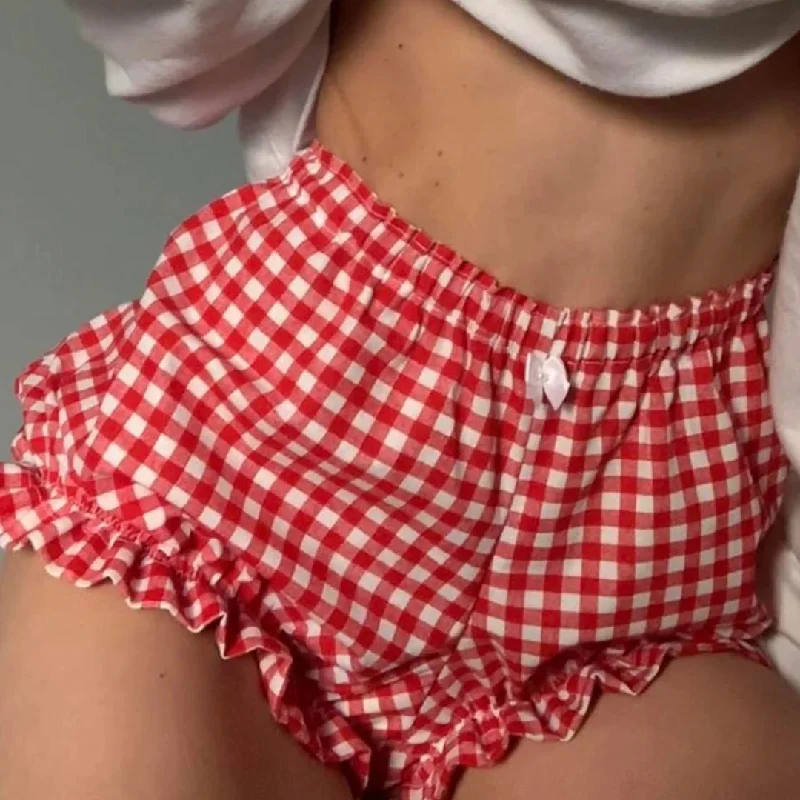 Plaid Booty Shorts Panty