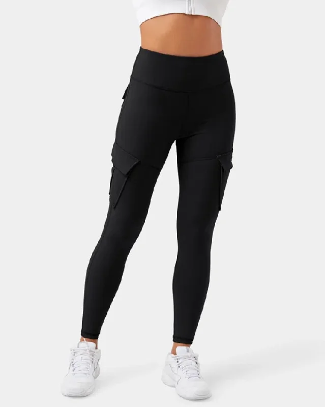 Enge Yoga Leggings mit hoher Taille und Cargotasche