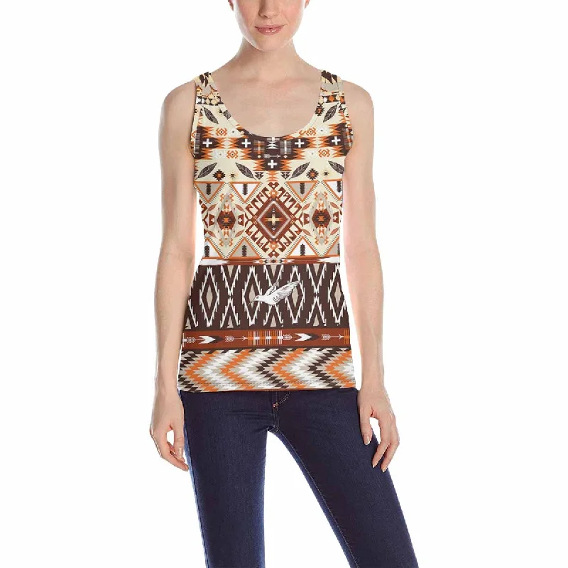 Womens Tank Tops print with colorful aztec geometric tribal pattern