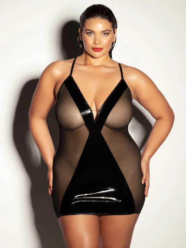 Fetish Curvy Finesse Sheer Babydoll Dress