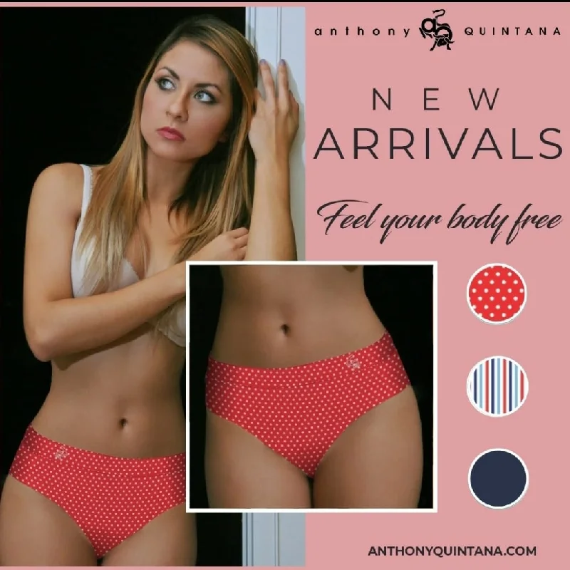 Women's AQ Sexy Hiphugger High waist Panties Pack – 3-Pack Polka Dots