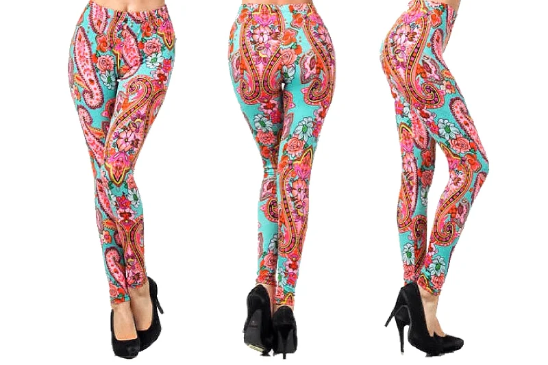 Color Me Paisley Highlights Stretch & Super Soft Leggings