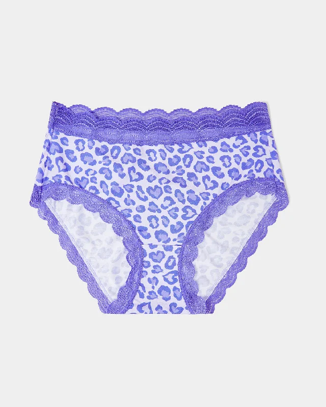 High Rise Brief - Purple Leopard