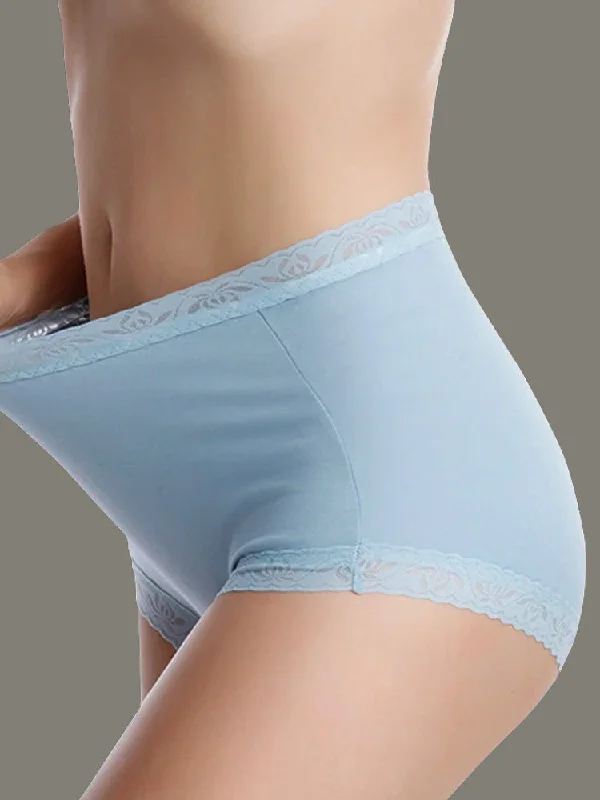 3-Pack Seamless High Waist Cotton Breathable Panties