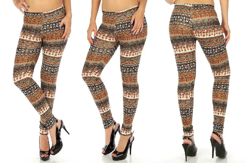 Tribal Fleece Knit Leggings