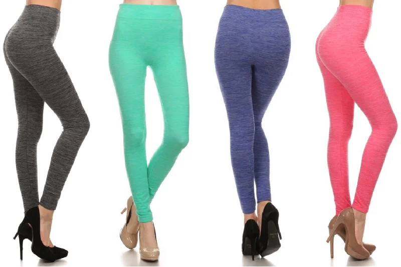 Fleece Athleisure Leggings in Heather