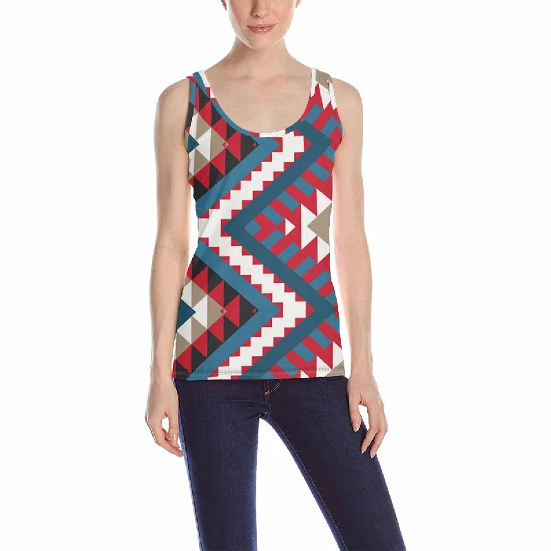 Womens Tank Tops print with graphic Colorful aztec pattern