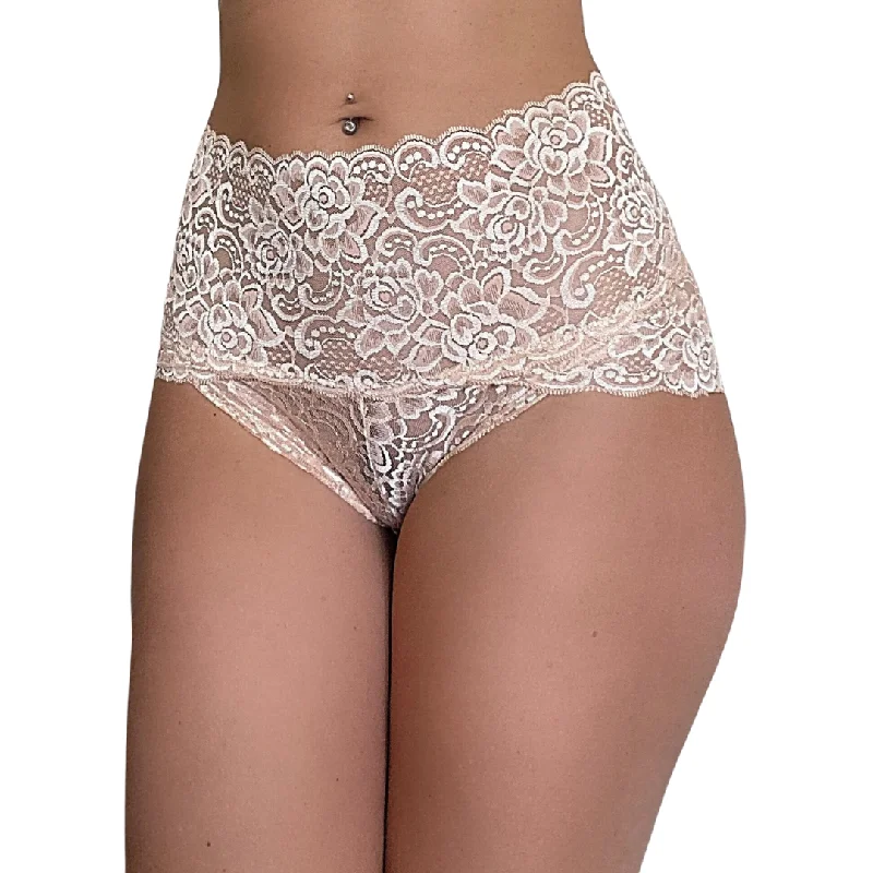 High-Waisted Allover Lace Boyshort