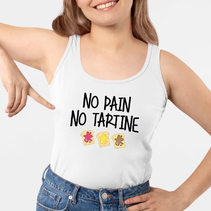 Débardeur Femme No pain no tartine