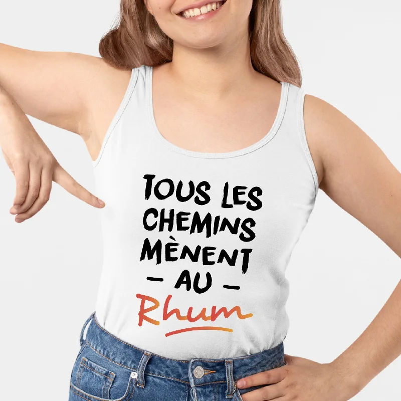 Débardeur Femme Tous les chemins mènent au Rhum