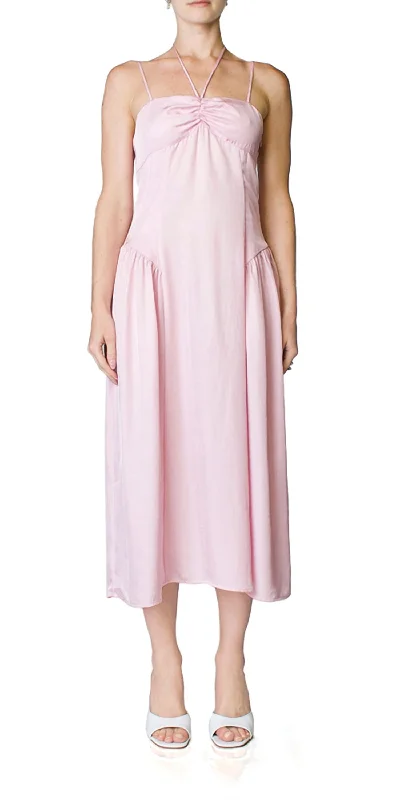 Aurora Midi Dress In Peony