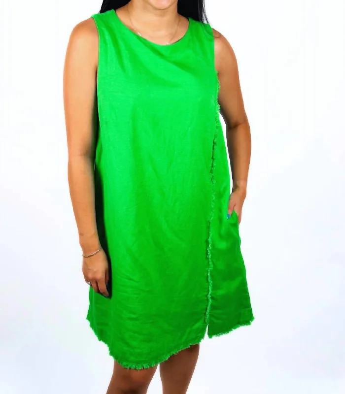 Amalya Mini Shift Dress In Vert