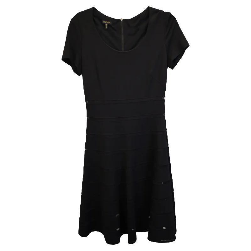 Escada A-Line Mini Dress in Black Viscose