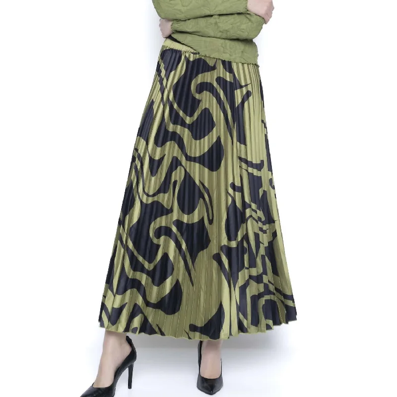 Fern Multi Peated Maxi Skirt