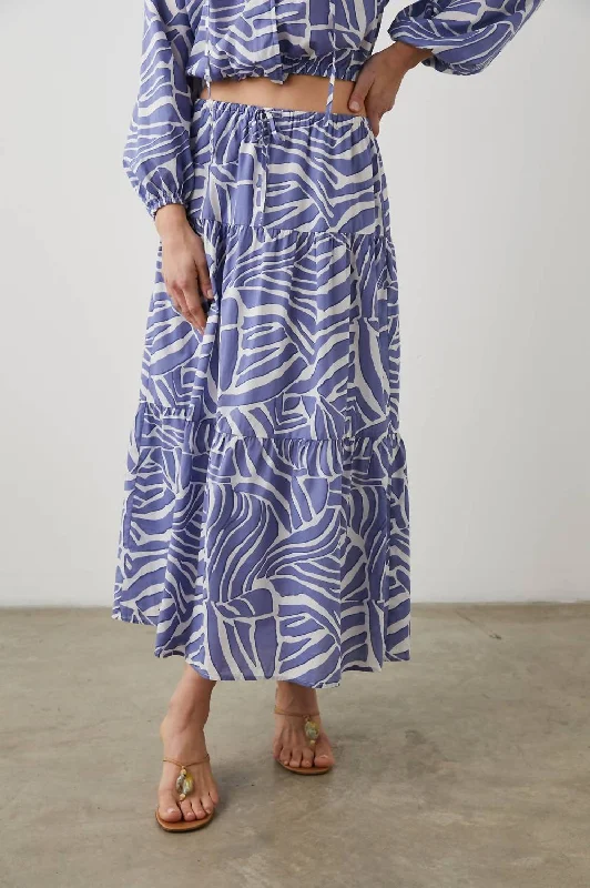 Maria Midi Skirt In Island Waves