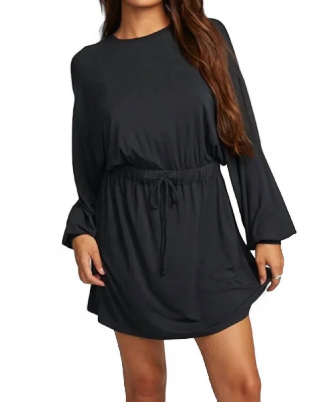 Saddle Mini Dress In Licorice