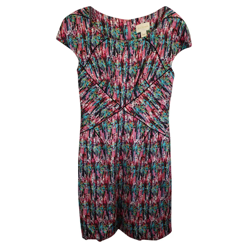 Zac Posen Printed Mini Dress in Multicolor Silk