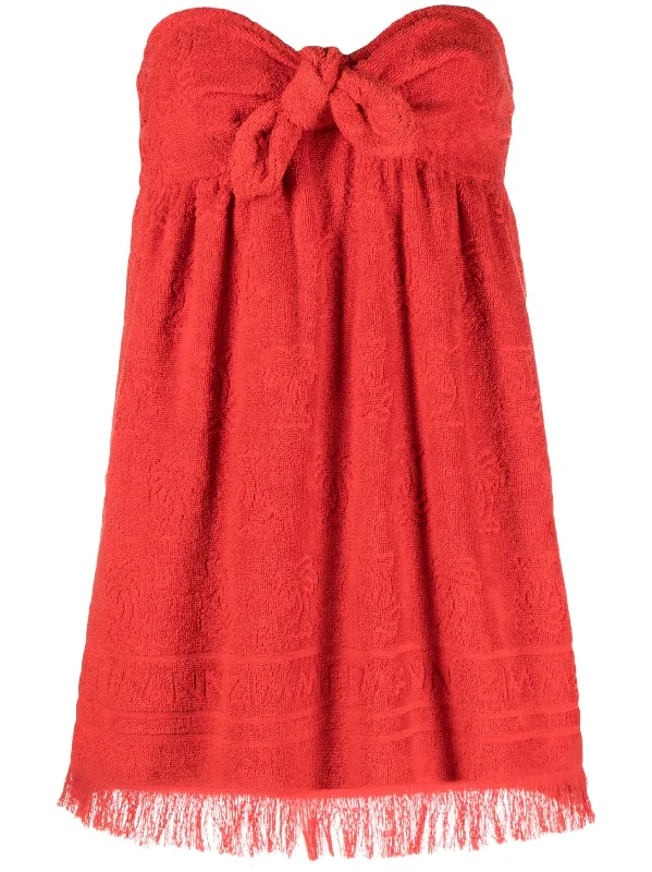 Zimmermann Alight Toweling Mini Dress Red