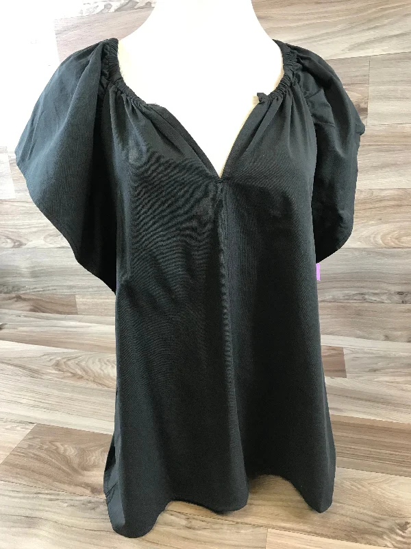 Black Top Short Sleeve Basic Banana Republic, Size Xs