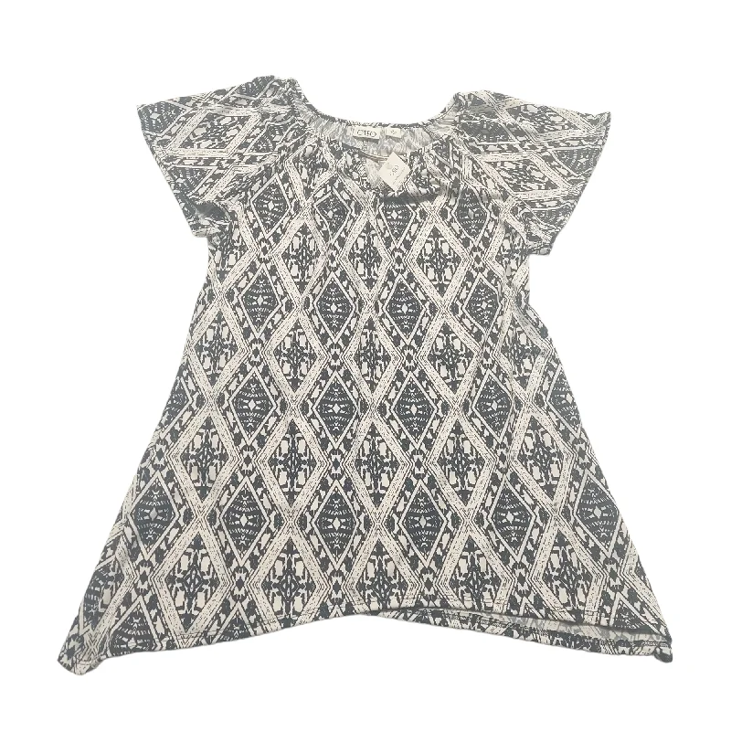 Black & White Top Short Sleeve Cato, Size S