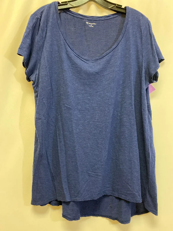 Blue Top Short Sleeve New Directions, Size M