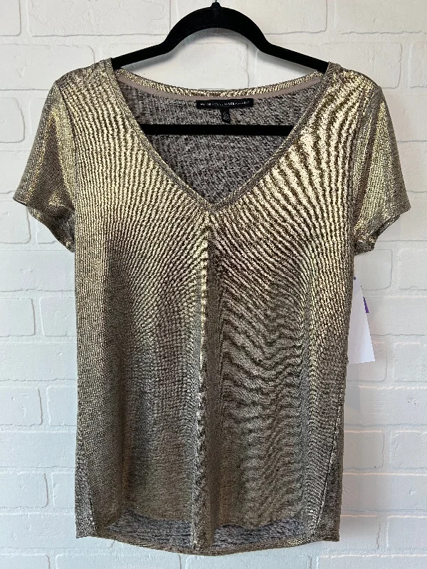 Gold Top Short Sleeve White House Black Market, Size S