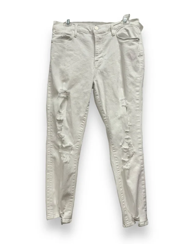 White Denim Jeans Straight Frame, Size 12