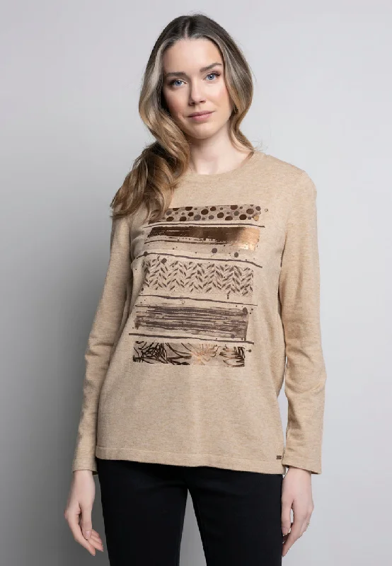 Crew Neck Printed Top