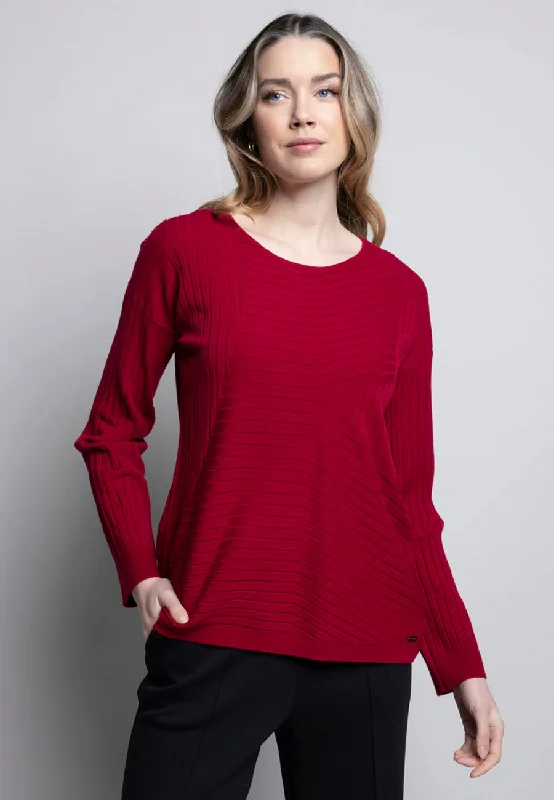 Linear Textured Knit Top