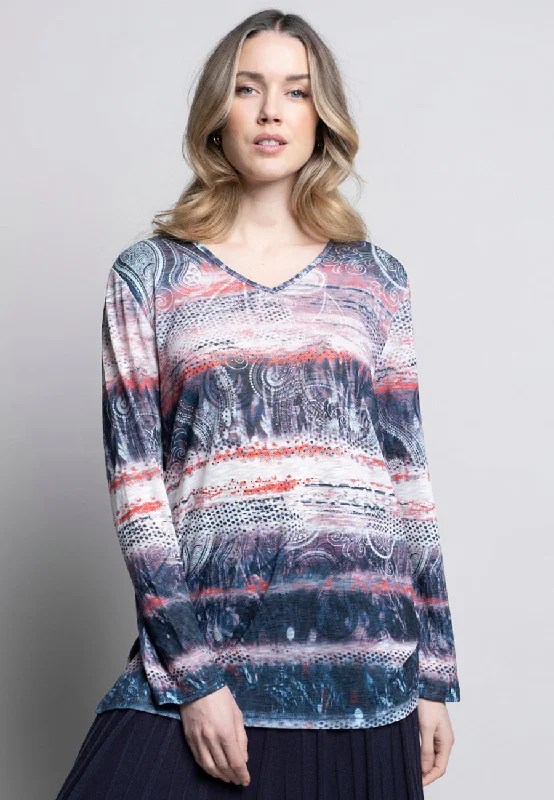 V-Neck Printed Top