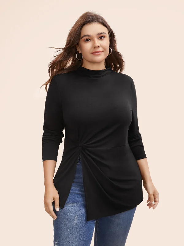 Supersoft Essentials Twist Front Split Hem T-shirt