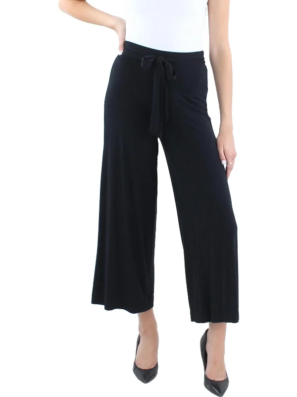 Jess Womens Knit Wide Leg Pants