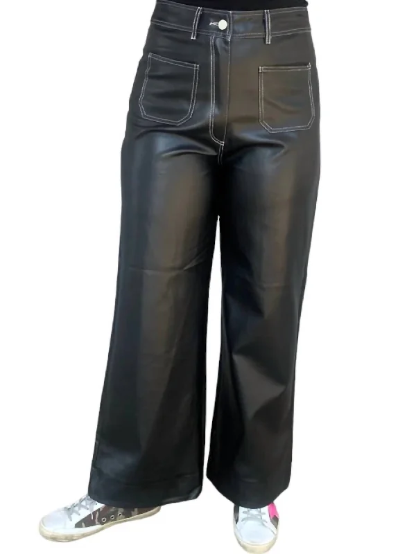 Vegan Leather Pants In Black