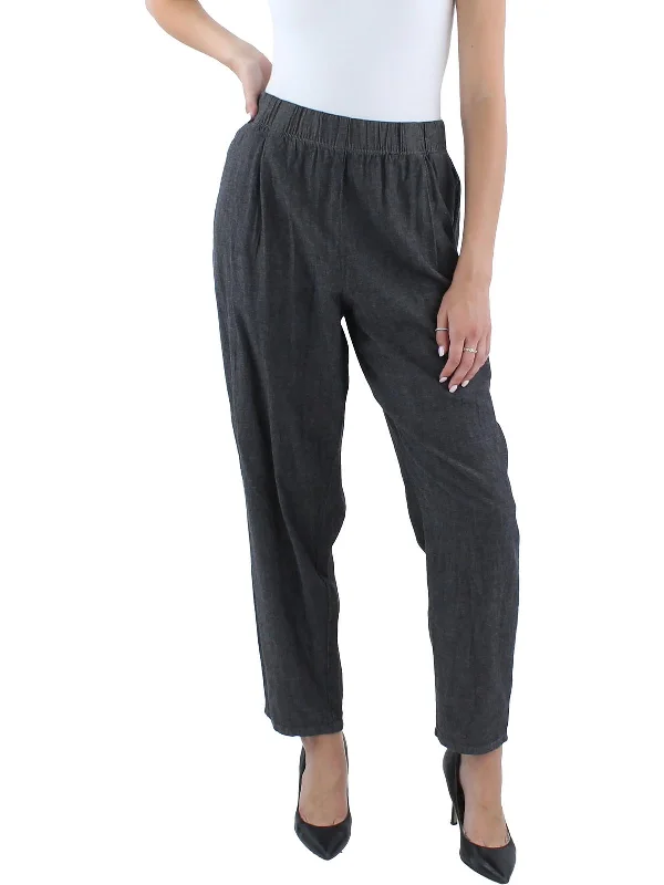 Womens Heathered Organic Cotton Straight Leg Pants