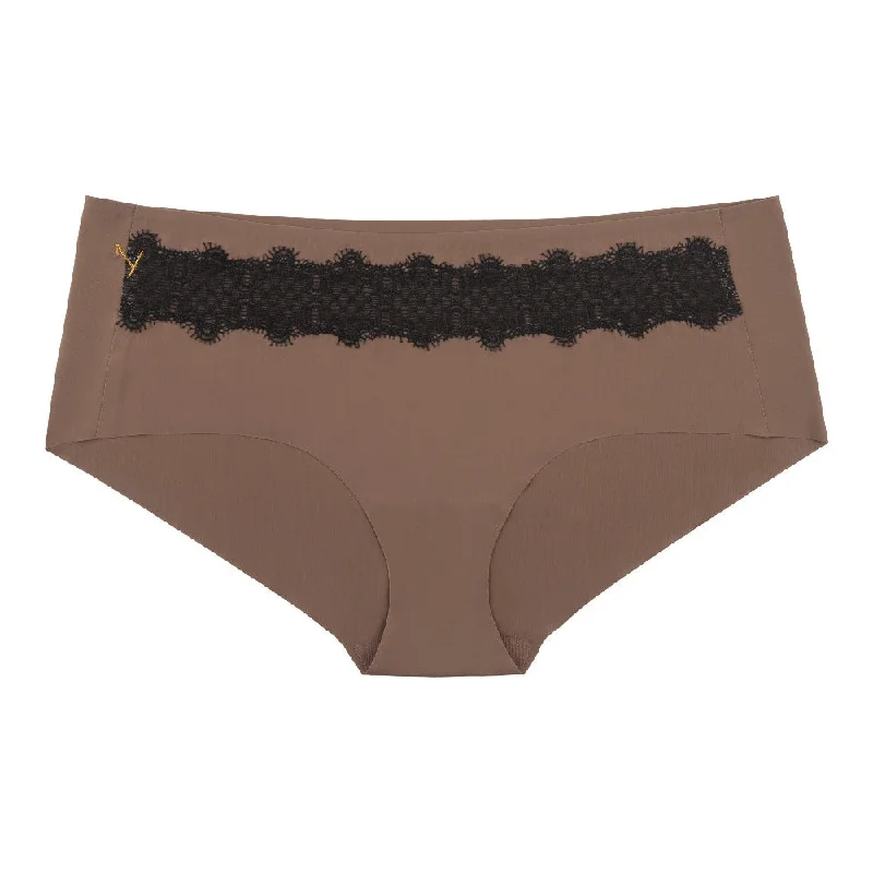 Happy Seams Seamless Briefs with Contrast Lace