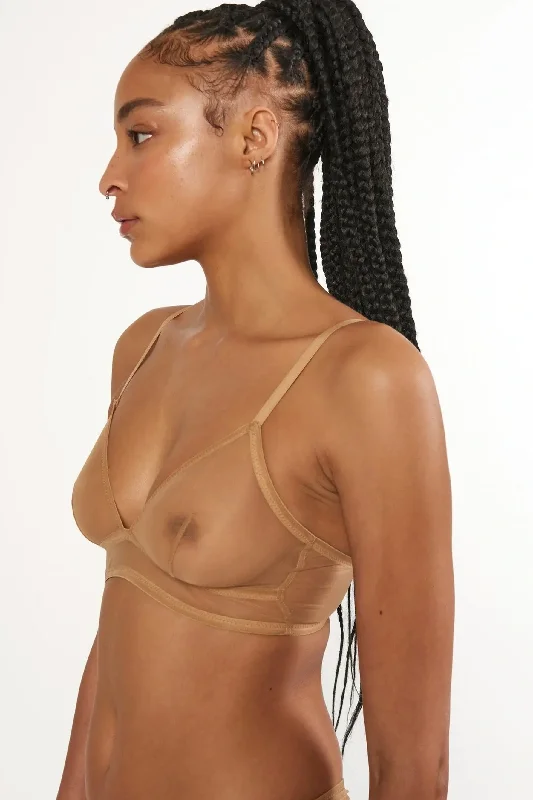 Bare Minimal Soft Triangle Bra in Caramel